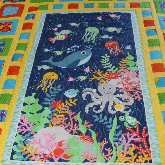 Hand Crafted Other - 𝅺ocean themed handmade new quilt.  47*67